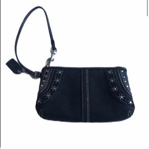 Coach black wristlet